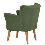 Fauteuil Bumberry avec accoudoirs Tissu Bouclé Nola: Vert vieilli