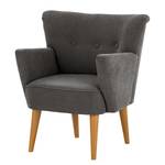 Fauteuil Bumberry avec accoudoirs Tissu Scara: Gris foncé