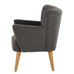 Fauteuil Bumberry met armleuningen Geweven stof Scara: Donkergrijs