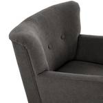 Fauteuil Bumberry met armleuningen Geweven stof Scara: Donkergrijs