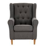 Fauteuil à oreilles Luro Tissu Scara: Gris foncé