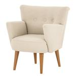 Fauteuil Bumberry avec accoudoirs Tissu Bouclé Nola: Crème