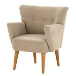 Fauteuil Bumberry avec accoudoirs Tissu Scara: Sablé