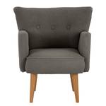 Fauteuil Bumberry met armleuningen Bouclé Stof Nola: Donkergrijs