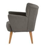 Fauteuil Bumberry met armleuningen Bouclé Stof Nola: Donkergrijs