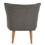 Fauteuil Bumberry met armleuningen Bouclé Stof Nola: Donkergrijs