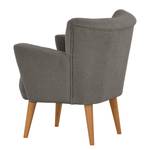 Fauteuil Bumberry avec accoudoirs Tissu Bouclé Nola: Gris foncé