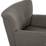 Fauteuil Bumberry met armleuningen Bouclé Stof Nola: Donkergrijs