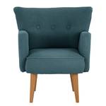 Fauteuil Bumberry met armleuningen Bouclé Stof Nola: Blauw