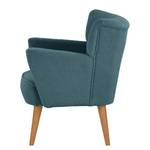 Fauteuil Bumberry met armleuningen Bouclé Stof Nola: Blauw