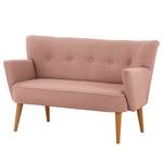 2-Sitzer Sofa Bumberry mit Armlehnen Bouclé Stoff Nola: Rosa