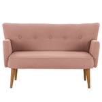 2-Sitzer Sofa Bumberry mit Armlehnen Bouclé Stoff Nola: Rosa