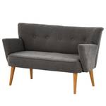 2-Sitzer Sofa Bumberry mit Armlehnen Webstoff Scara: Dunkelgrau