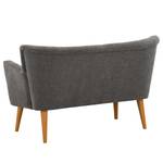 2-Sitzer Sofa Bumberry mit Armlehnen Webstoff Scara: Dunkelgrau