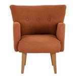 Fauteuil Bumberry met armleuningen Bouclé Stof Nola: Roest