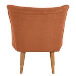 Fauteuil Bumberry avec accoudoirs Tissu Bouclé Nola: Rouille