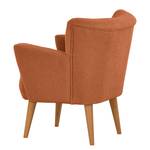 Fauteuil Bumberry met armleuningen Bouclé Stof Nola: Roest