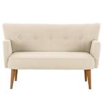 2-Sitzer Sofa Bumberry mit Armlehnen Bouclé Stoff Nola: Creme