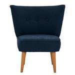 Fauteuil Bumberry Geweven stof Scara: Marineblauw