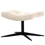 Gestoffeerde hocker Mandes Platweefsel Tora: Beige