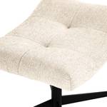 Gestoffeerde hocker Mandes Platweefsel Tora: Beige