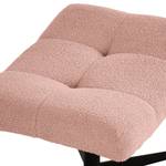 Gestoffeerde hocker Mandes Bouclé Stof Nola: Roze