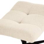 Polsterhocker Mandes Bouclé Stoff Nola: Creme