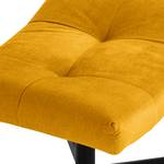 Repose-pieds capitonné Mandes Microfibre Faria: Jaune