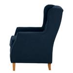 Bankstellen Luro 2- & 1-zits (2-zitsbank, fauteuil) - structuurstof - Geweven stof Scara: Marineblauw