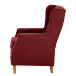 Bankstellen Luro 2-, 1- & 1-zits (2-zitsbank, fauteuil, fauteuil) - structuurstof - Geweven stof Scara: Bordeaux