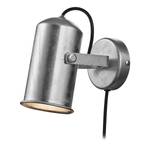 Wandleuchte Porter Aluminium - Silber - 1-flammig