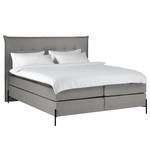 Lit boxspring Temre Tissu Inas: Gris platine - 180 x 200cm