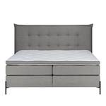 Boxspring Temre Geweven stof Inas: Platinakleurig - 180 x 200cm