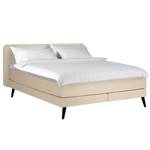 Lit boxspring Baladre Microfibre Faria: Beige - 180 x 200cm - D3 medium