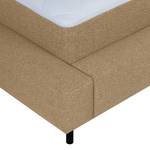 Gestoffeerd bed Manu Gerecycleerde structuurstof Gesa: Beige - 160 x 200cm