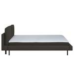 Gestoffeerd bed Manu Gerecycleerde structuurstof Gesa: Antracietkleurig - 180 x 200cm