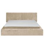 Gestoffeerd bed Ilay Chenille Aponi: Taupe - 140 x 200cm