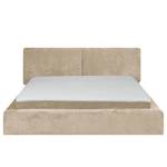 Gestoffeerd bed Ilay Chenille Aponi: Taupe - 180 x 200cm