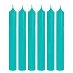 Bougies RAINBOW - Lot de 6 Paraffine - Turquoise