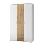 Armoire à portes battantes Guuda 120 cm Imitation chêne Artisan / Blanc