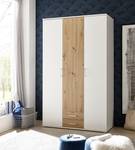 Armoire à portes battantes Guuda 120 cm Imitation chêne Artisan / Blanc