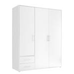 Armoire à portes battantes Zajak Blanc - Largeur : 155 cm