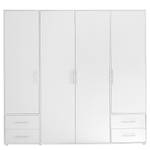 Armoire à portes battantes Zajak Blanc - Largeur : 206 cm