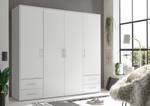 Armoire à portes battantes Zajak Blanc - Largeur : 206 cm