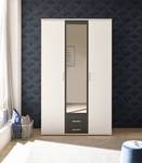 Armoire à portes battantes Huams Blanc / Graphite - Largeur : 120 cm