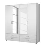 Drehtürenschrank Tillo Weiß - Breite: 183 cm - Mit Spiegeltür/-en