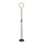 Lampadaire LED Mother and Child rond Acier / Plexiglas - Laiton - 2 ampoules