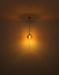 Lampada a sospensione Jamessa Vetro colorato / Ferro / Ottone / Tessuto misto - 4 punti luce - Numero di lampadine necessarie: 4