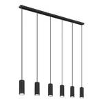 Lampada a sospensione Robby Vetro acrilico / Ferro - 6 punti luce - Nero - Numero di lampadine necessarie: 6