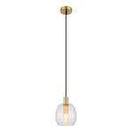 Hanglamp Garri type A transparant glas/aluminium/acrylglas - 1 lichtbron - Messing